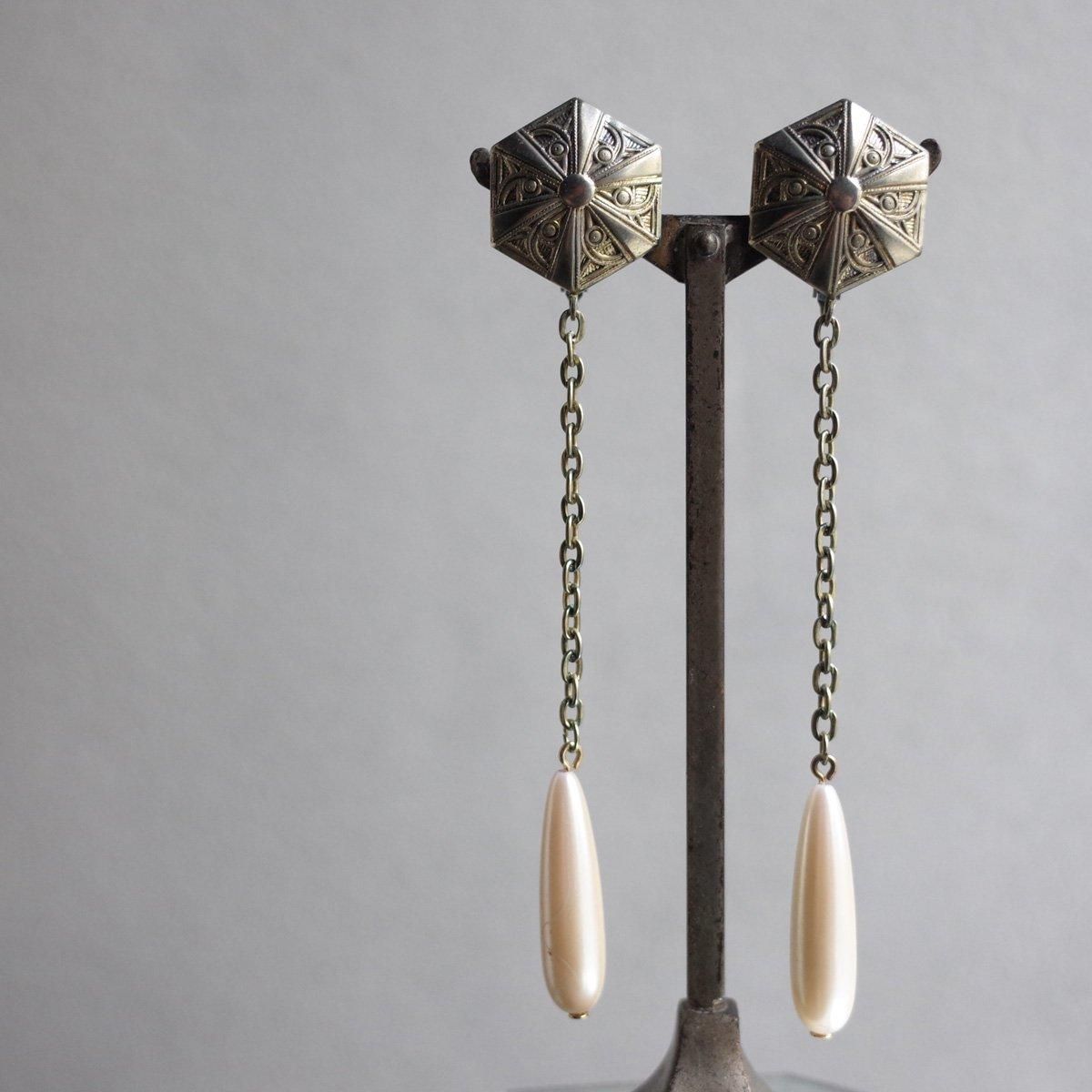 ѡӡ 󥰥 󥰡1960's Pearl Long Chain Earrings