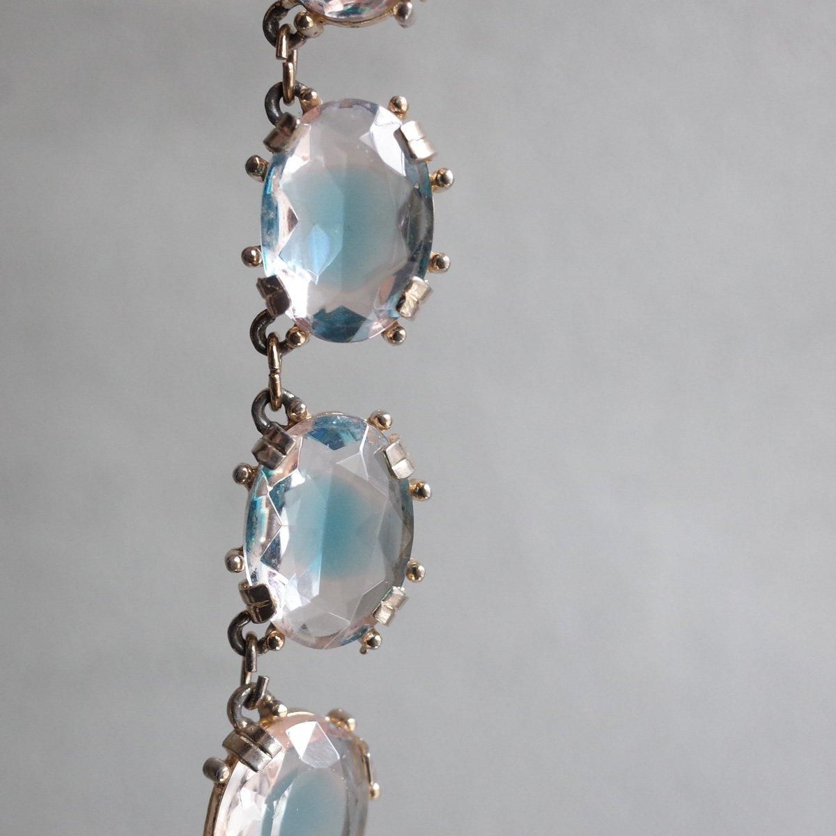 ᥿ Х顼饹 ͥå쥹1940's Metal Bicolor Glass Necklace