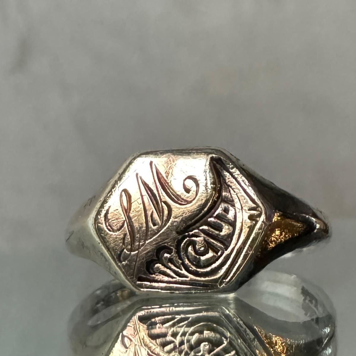 ơ С Υ ͥåȥ󥰡Silver Gilt Signet Ring