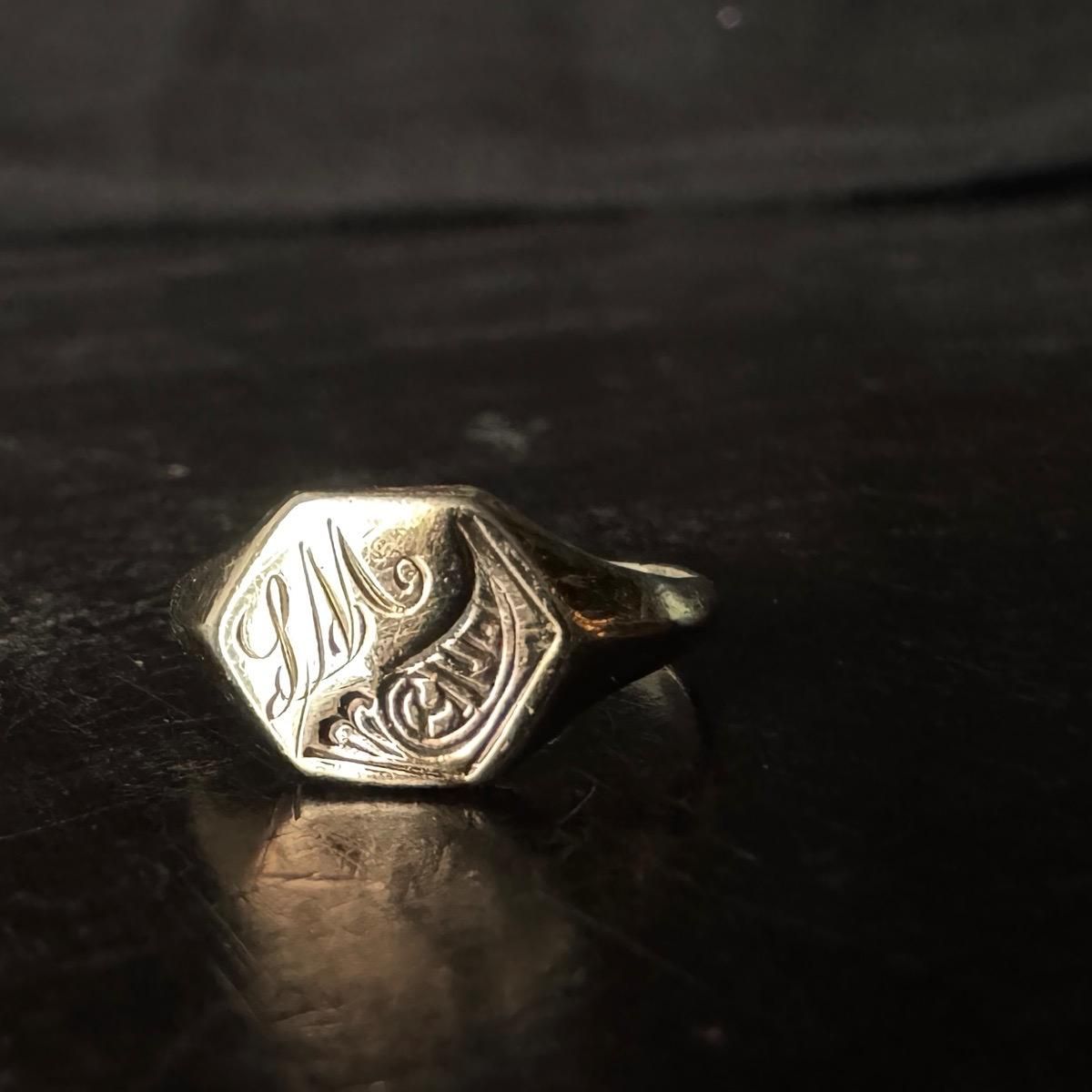ơ С Υ ͥåȥ󥰡Silver Gilt Signet Ring