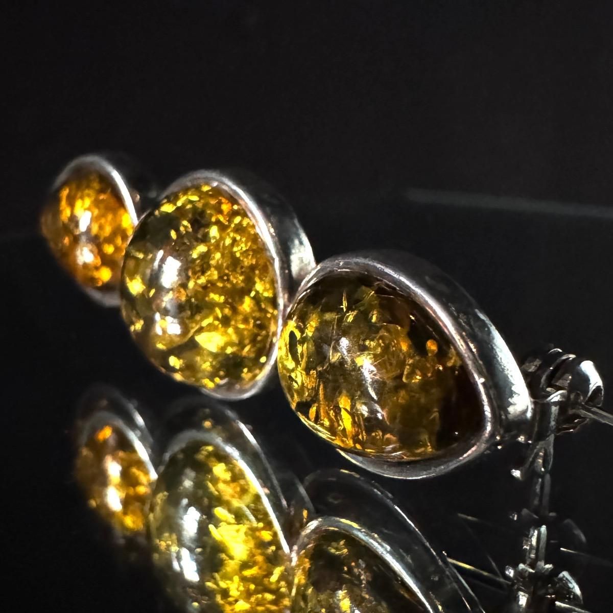 ơ С ꡼󥢥С ֥Silver Amber Brooch