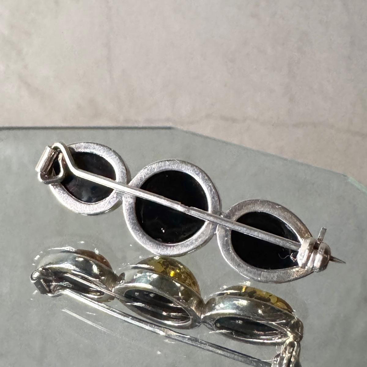 ơ С ꡼󥢥С ֥Silver Amber Brooch