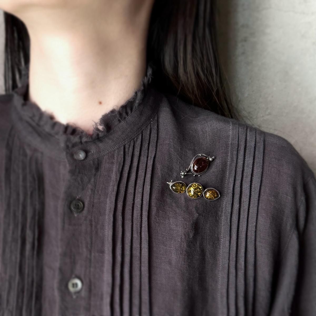 ơ С ꡼󥢥С ֥Silver Amber Brooch