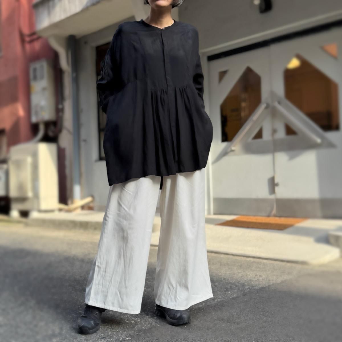 suzuki takayuki gathered pantsʥ業 㥶ɥѥĭOff White