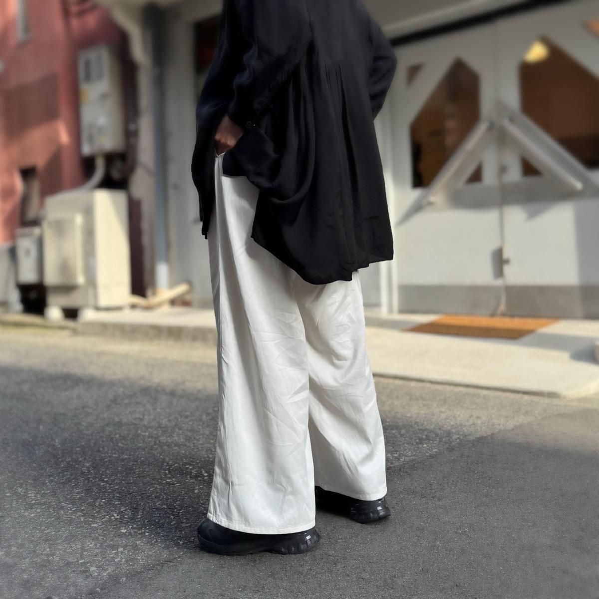 suzuki takayuki gathered pantsʥ業 㥶ɥѥĭOff White