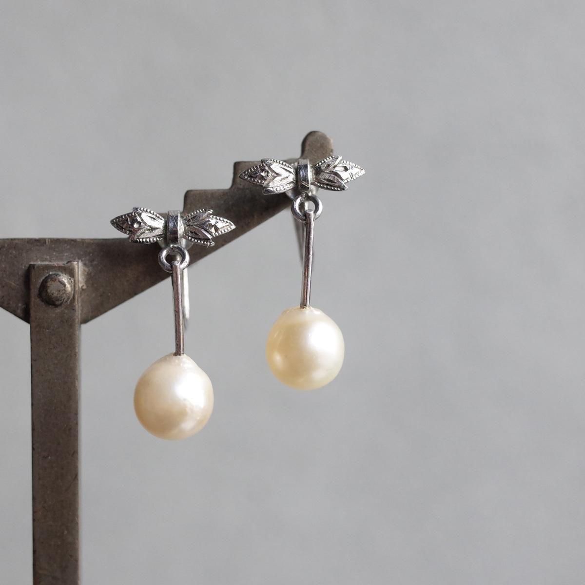 1930ǯ С ܥ 󥰡1930's Silver Ribbon Earrings