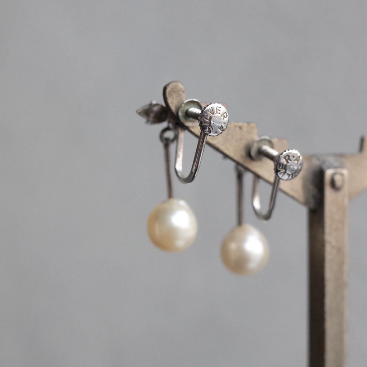 1930ǯ С ܥ 󥰡1930's Silver Ribbon Earrings