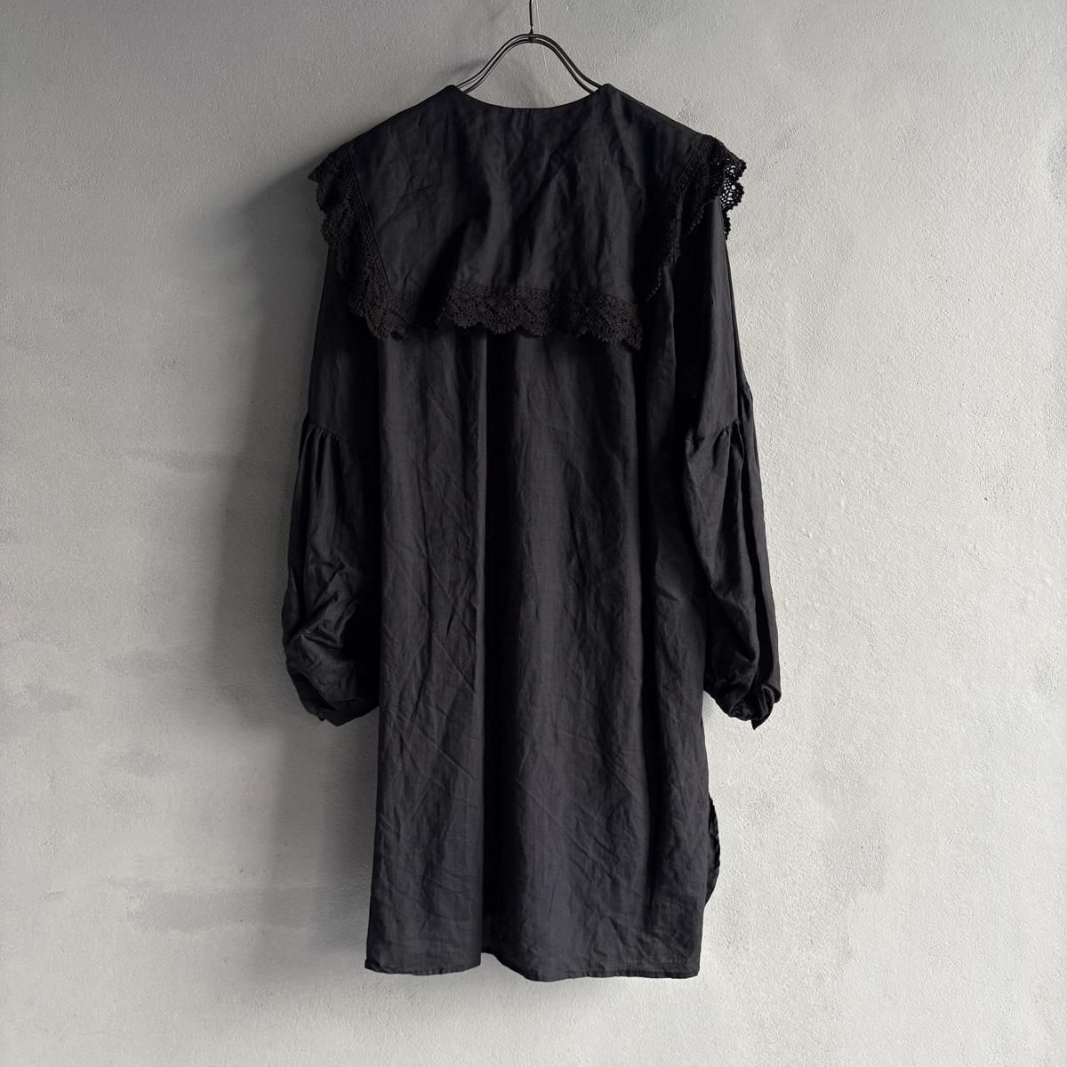 <img class='new_mark_img1' src='https://img.shop-pro.jp/img/new/icons13.gif' style='border:none;display:inline;margin:0px;padding:0px;width:auto;' />HALLELUJAH 5, Chemise Religieuse_col carreʥϥ ƻ֥饦 ܥå顼Black