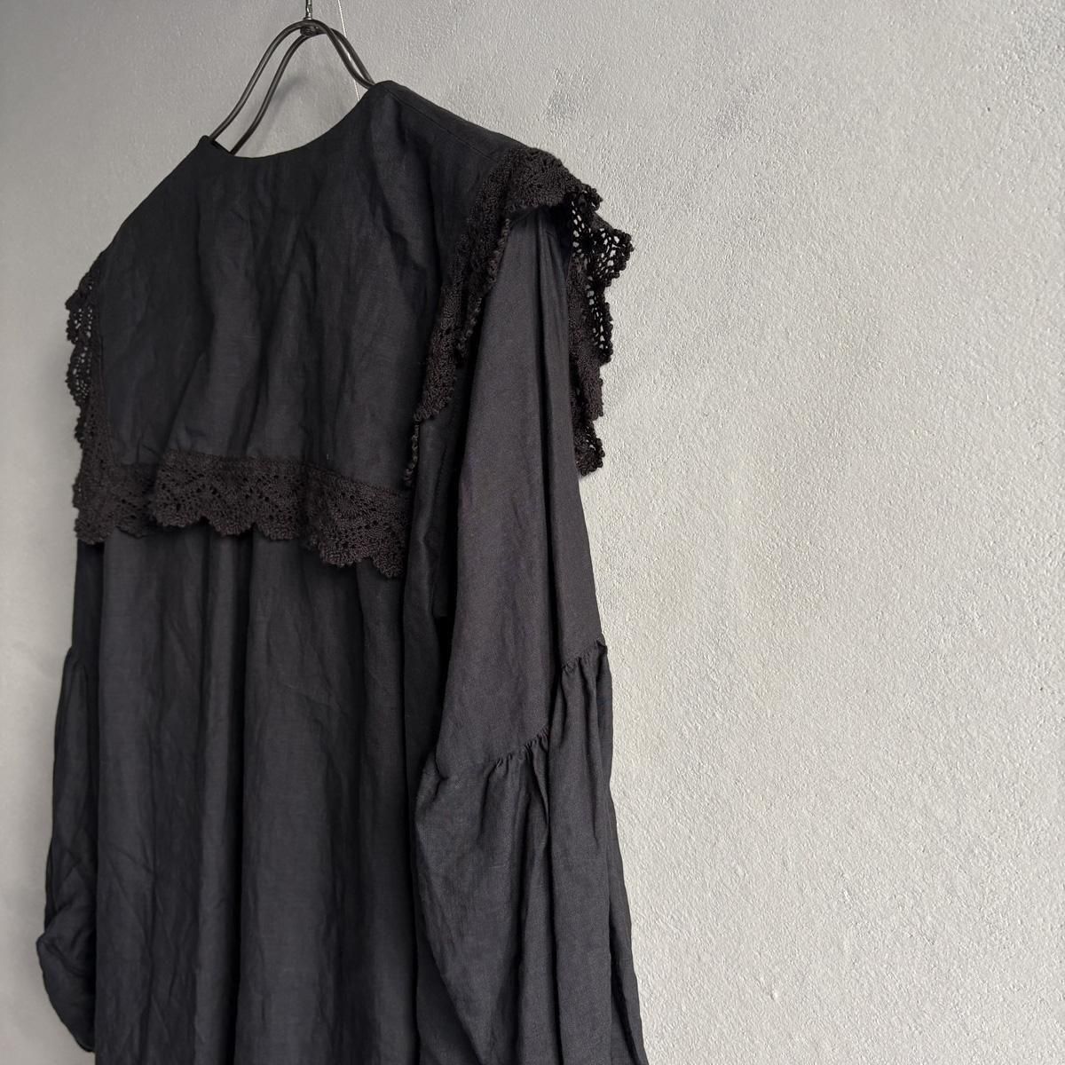 HALLELUJAH ハレルヤ 修道女ローブ 黒 ブラック リネン ラミー 麻 HALLELUJAH ハレルヤ 修道女ローブ Black 送料無料