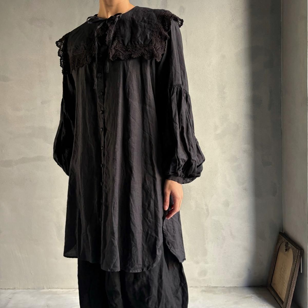 HALLELUJAH 5, Chemise Religieuse_col carreʥϥ ƻ֥饦 ܥå顼Black