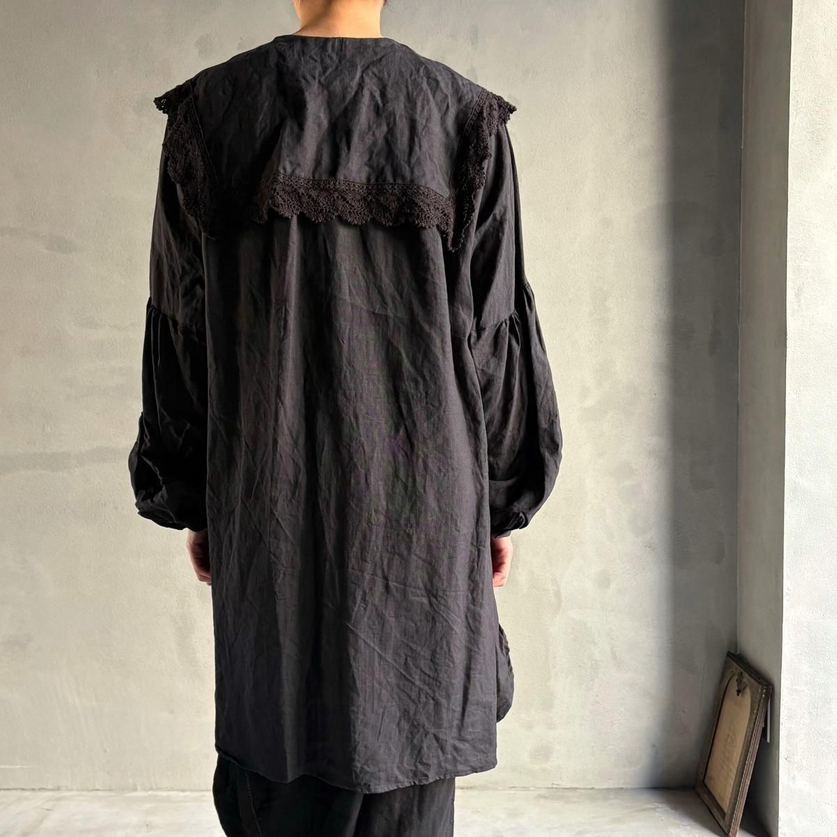 <img class='new_mark_img1' src='https://img.shop-pro.jp/img/new/icons13.gif' style='border:none;display:inline;margin:0px;padding:0px;width:auto;' />HALLELUJAH 5, Chemise Religieuse_col carreʥϥ ƻ֥饦 ܥå顼Black