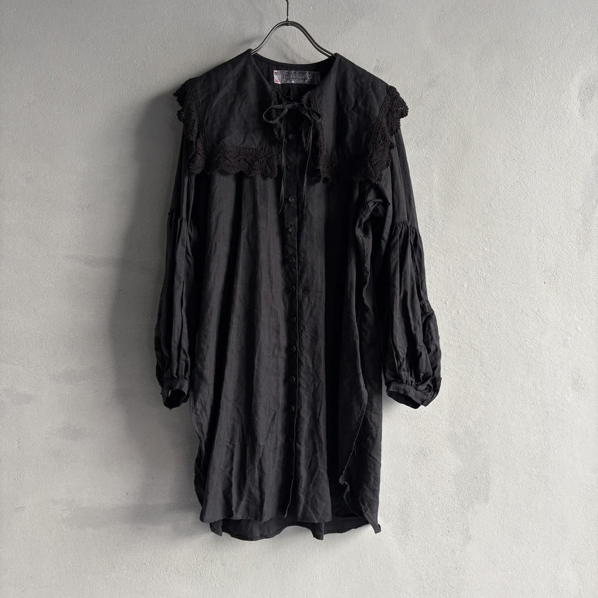 <img class='new_mark_img1' src='https://img.shop-pro.jp/img/new/icons13.gif' style='border:none;display:inline;margin:0px;padding:0px;width:auto;' />HALLELUJAH 5, Chemise Religieuse_col carreʥϥ ƻ֥饦 ܥå顼Black