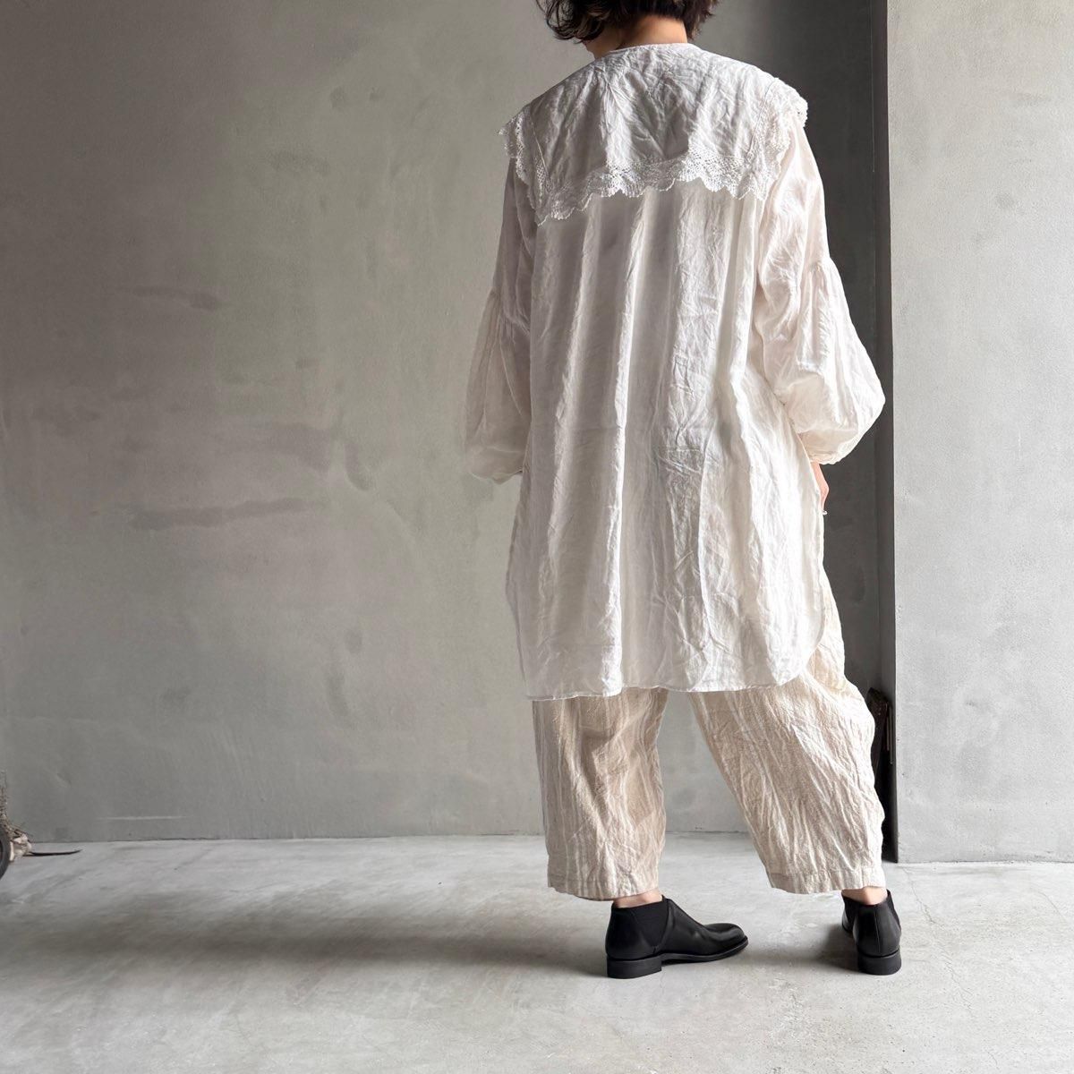 <img class='new_mark_img1' src='https://img.shop-pro.jp/img/new/icons13.gif' style='border:none;display:inline;margin:0px;padding:0px;width:auto;' />HALLELUJAH 5, Chemise Religieuse_col carreʥϥ ƻ֥饦 ܥå顼Off White