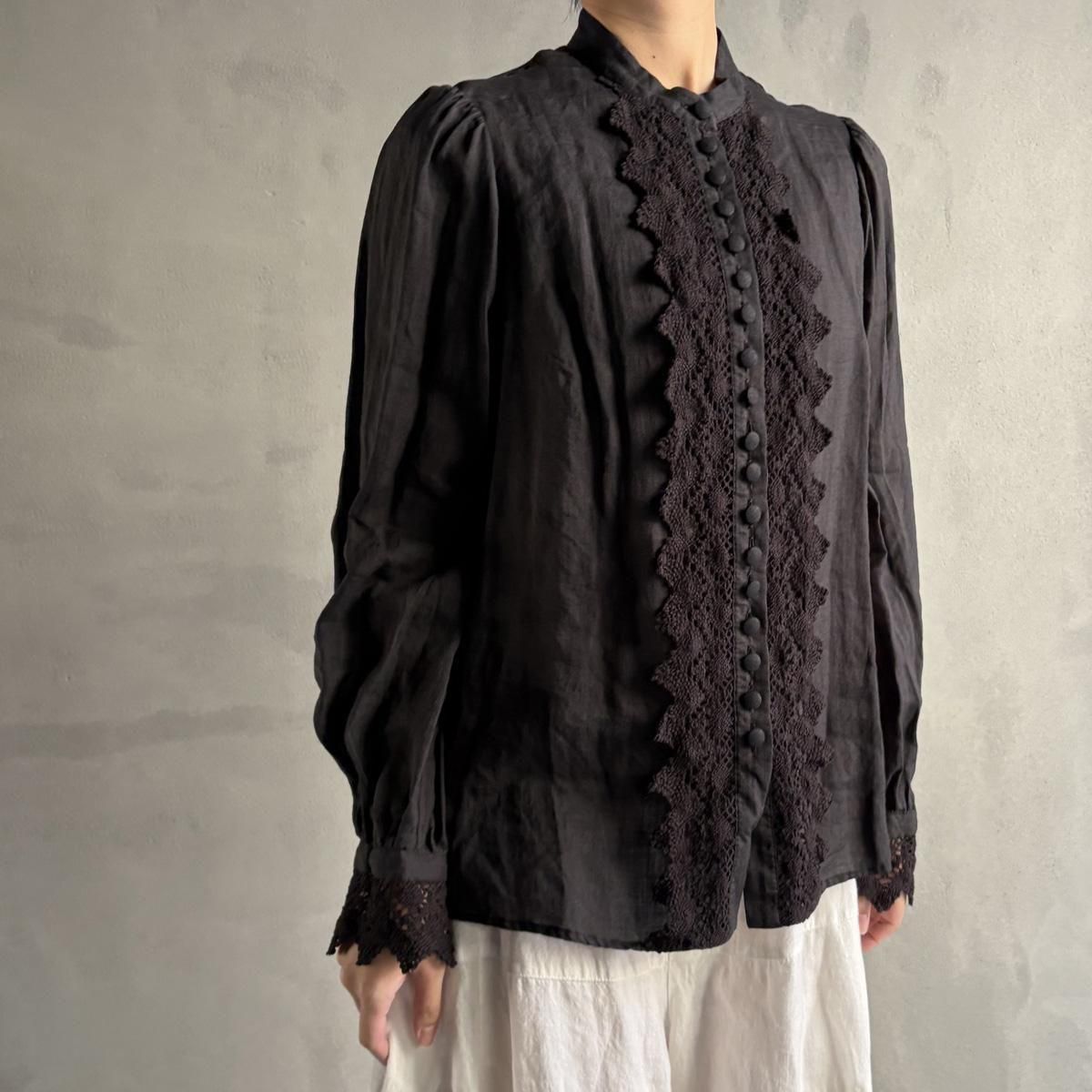 <img class='new_mark_img1' src='https://img.shop-pro.jp/img/new/icons13.gif' style='border:none;display:inline;margin:0px;padding:0px;width:auto;' />HALLELUJAH 2, Chemise a Dentelleʥϥ 졼 ֥饦Black