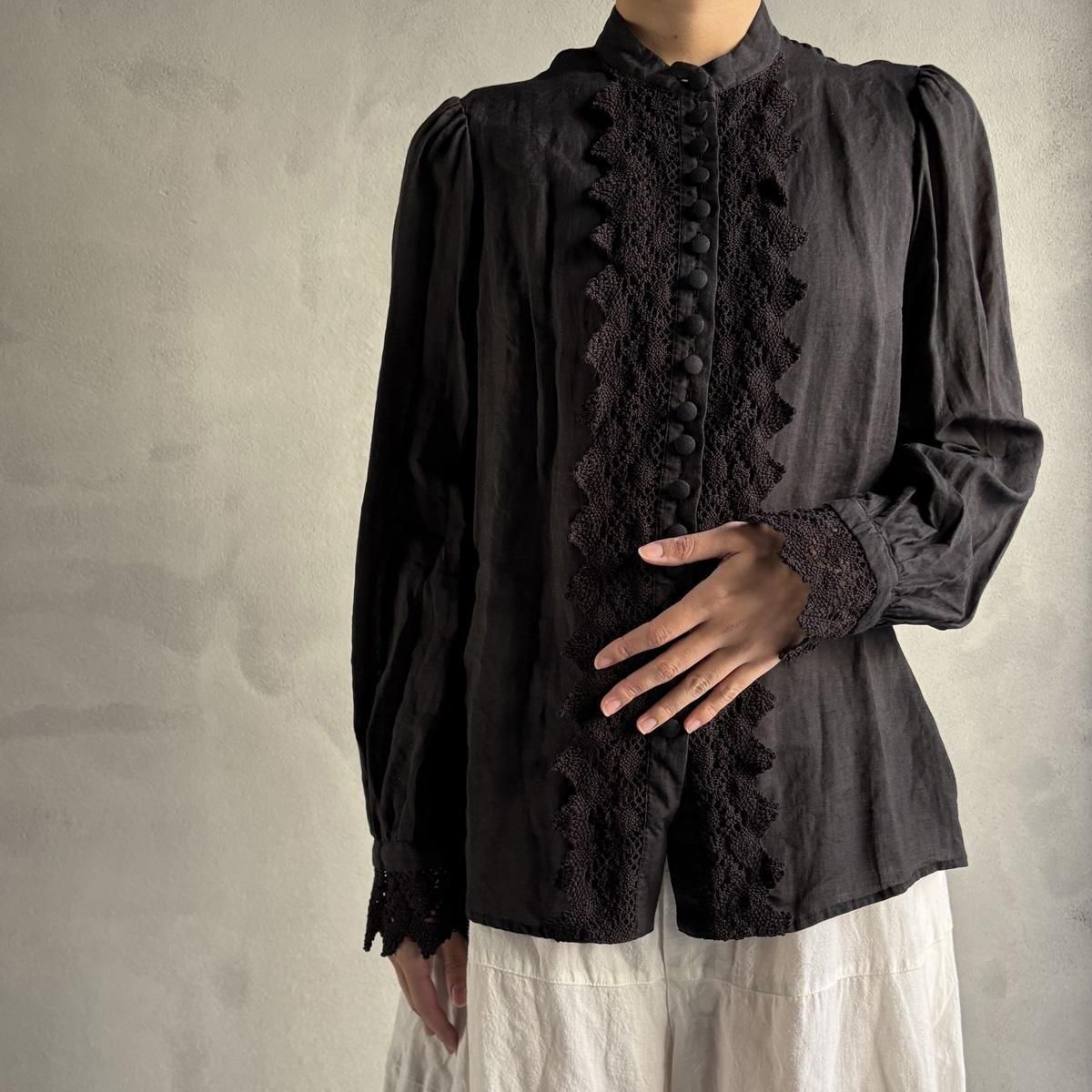 <img class='new_mark_img1' src='https://img.shop-pro.jp/img/new/icons13.gif' style='border:none;display:inline;margin:0px;padding:0px;width:auto;' />HALLELUJAH 2, Chemise a Dentelleʥϥ 졼 ֥饦Black
