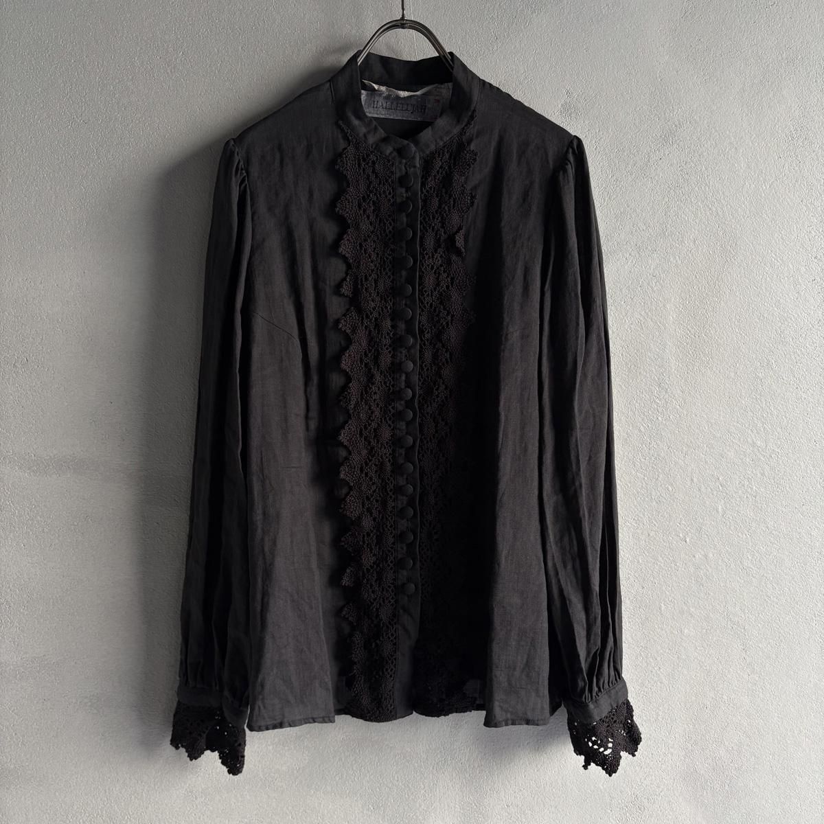 <img class='new_mark_img1' src='https://img.shop-pro.jp/img/new/icons13.gif' style='border:none;display:inline;margin:0px;padding:0px;width:auto;' />HALLELUJAH 2, Chemise a Dentelleʥϥ 졼 ֥饦Black