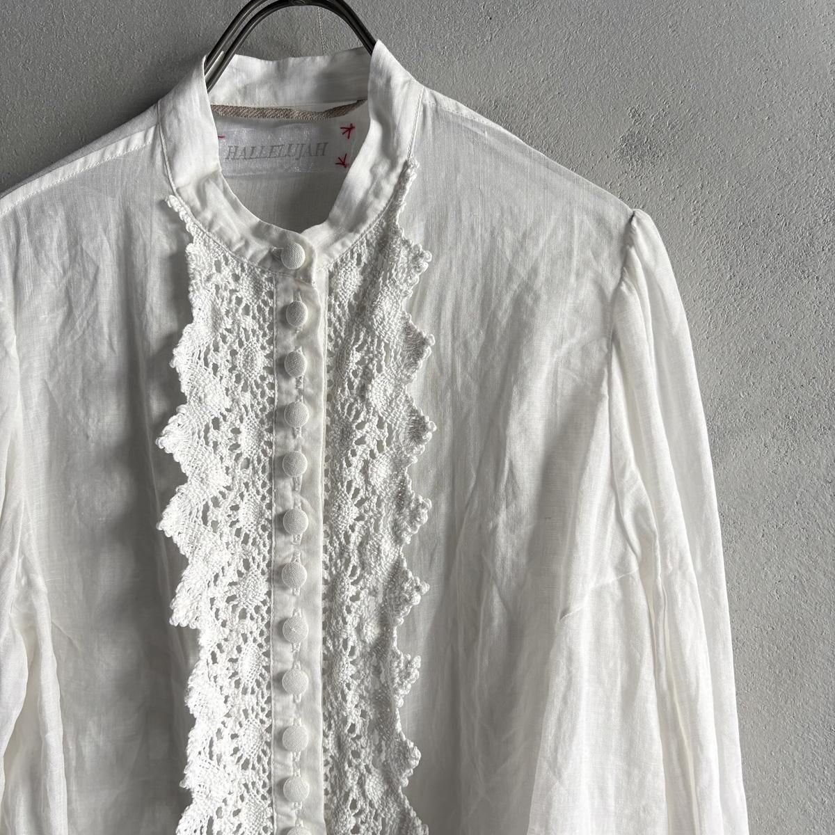 <img class='new_mark_img1' src='https://img.shop-pro.jp/img/new/icons13.gif' style='border:none;display:inline;margin:0px;padding:0px;width:auto;' />HALLELUJAH 2, Chemise a Dentelleʥϥ 졼 ֥饦Off White