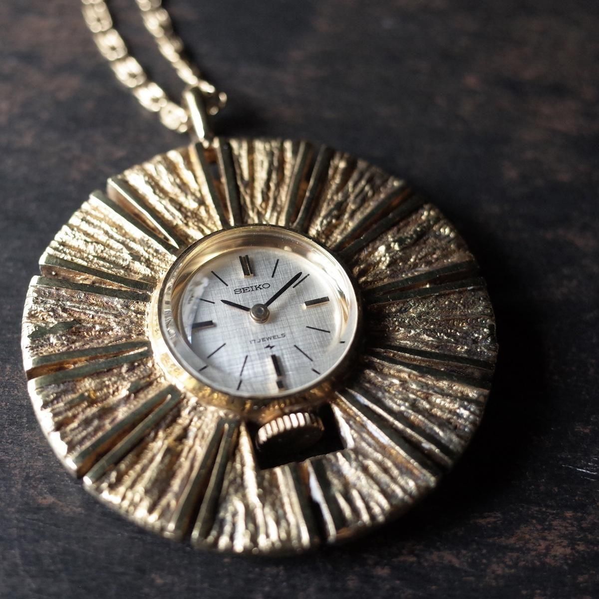 SEIKO PENDANT WATCH ( ڥȥå) С GOLD