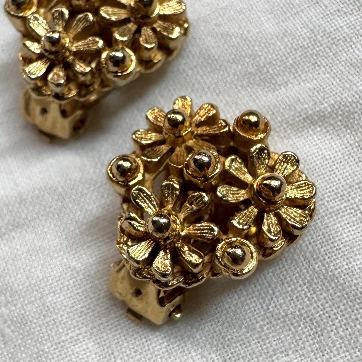1960ǯ ᥿ ե  Dead StockMetal Flower Earrings