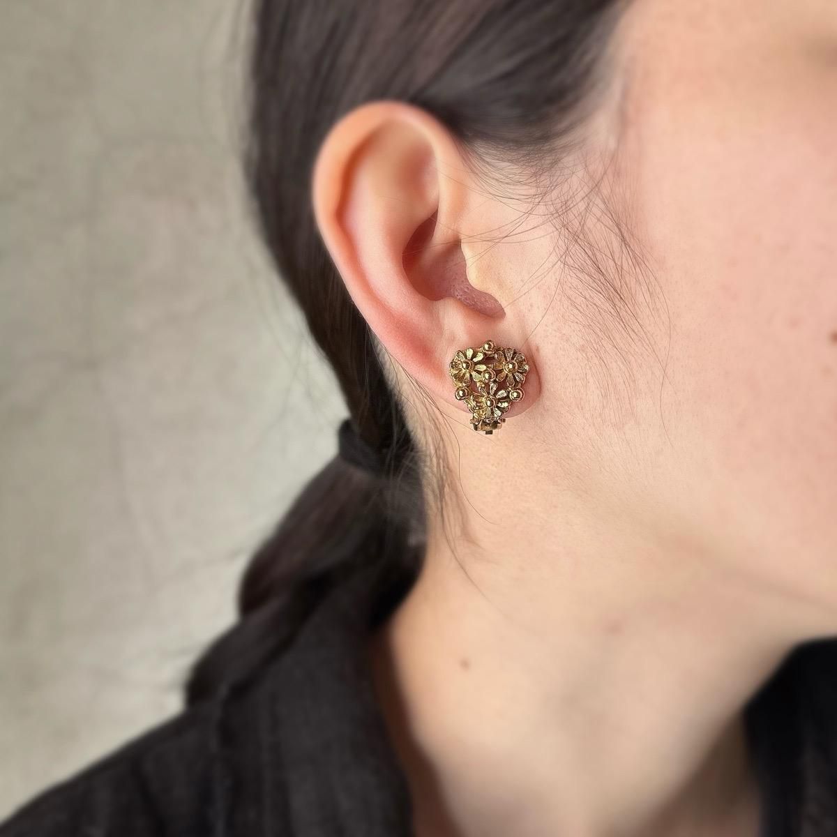1960ǯ ᥿ ե  Dead StockMetal Flower Earrings