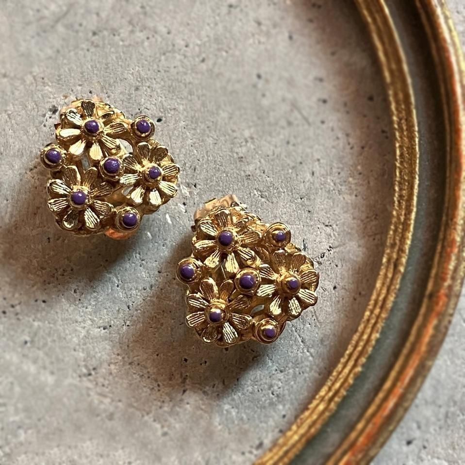 1960ǯ ᥿ ѡץڥ ե  Dead StockMetal Flower Earrings