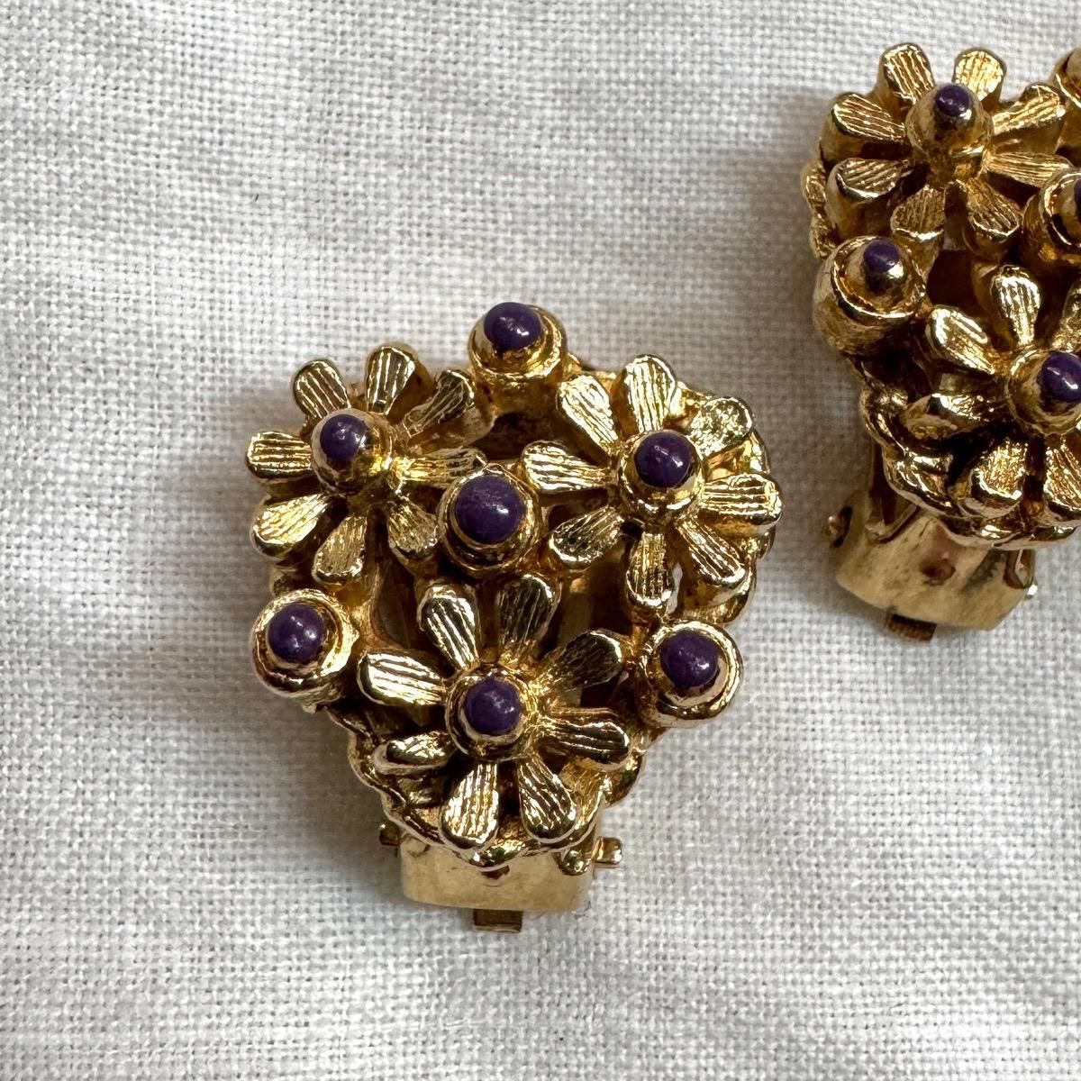 1960ǯ ᥿ ѡץڥ ե  Dead StockMetal Flower Earrings