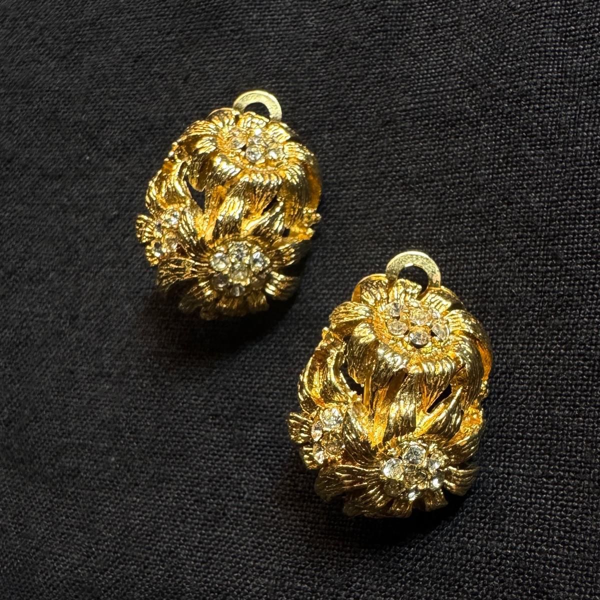 1960ǯ ե֡  Dead StockMetal Flower Earrings