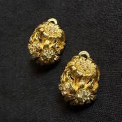 1960ǯ ե֡  Dead StockMetal Flower Earrings