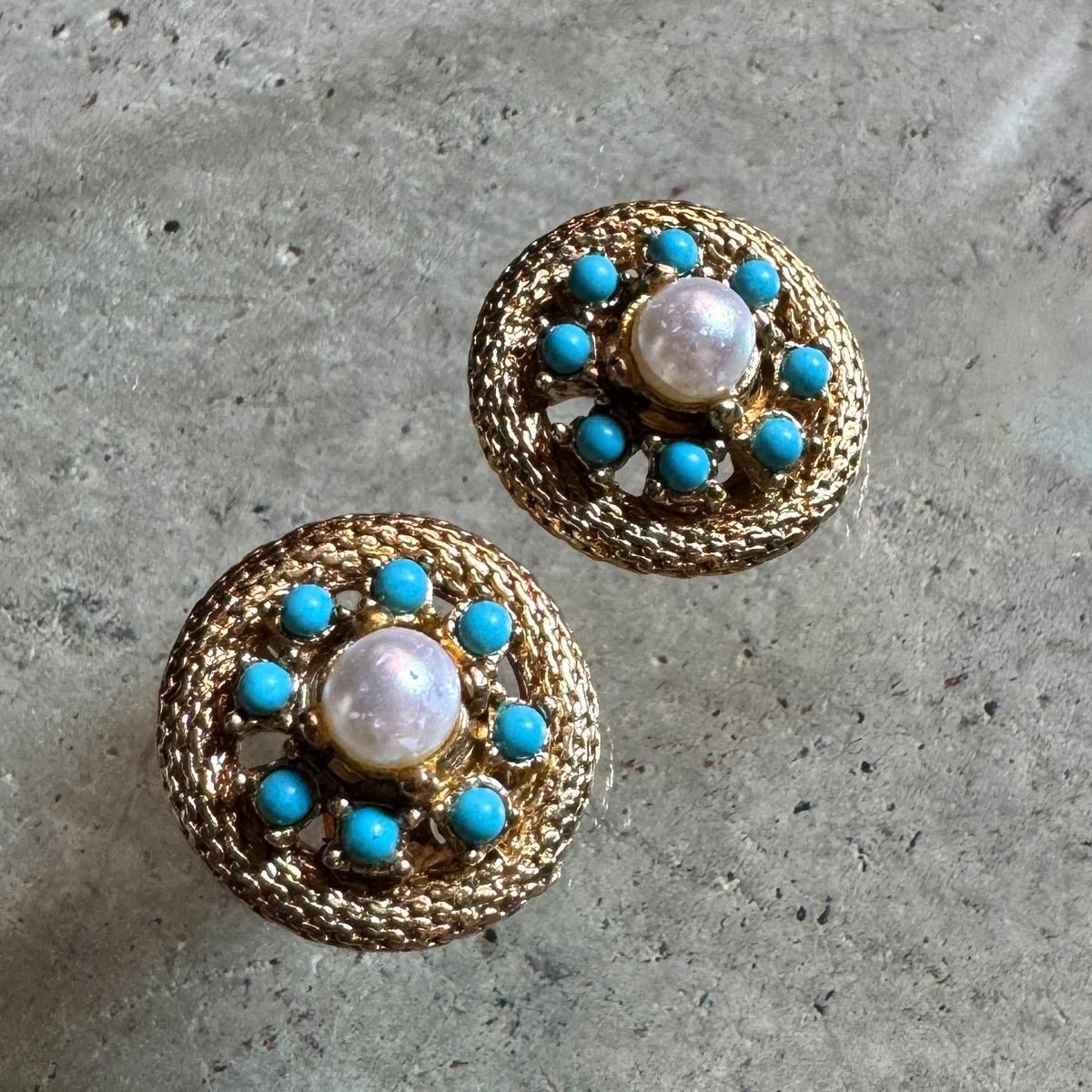 1960ǯ ֥롼 ѡ 饦  Dead StockMetal  Earrings