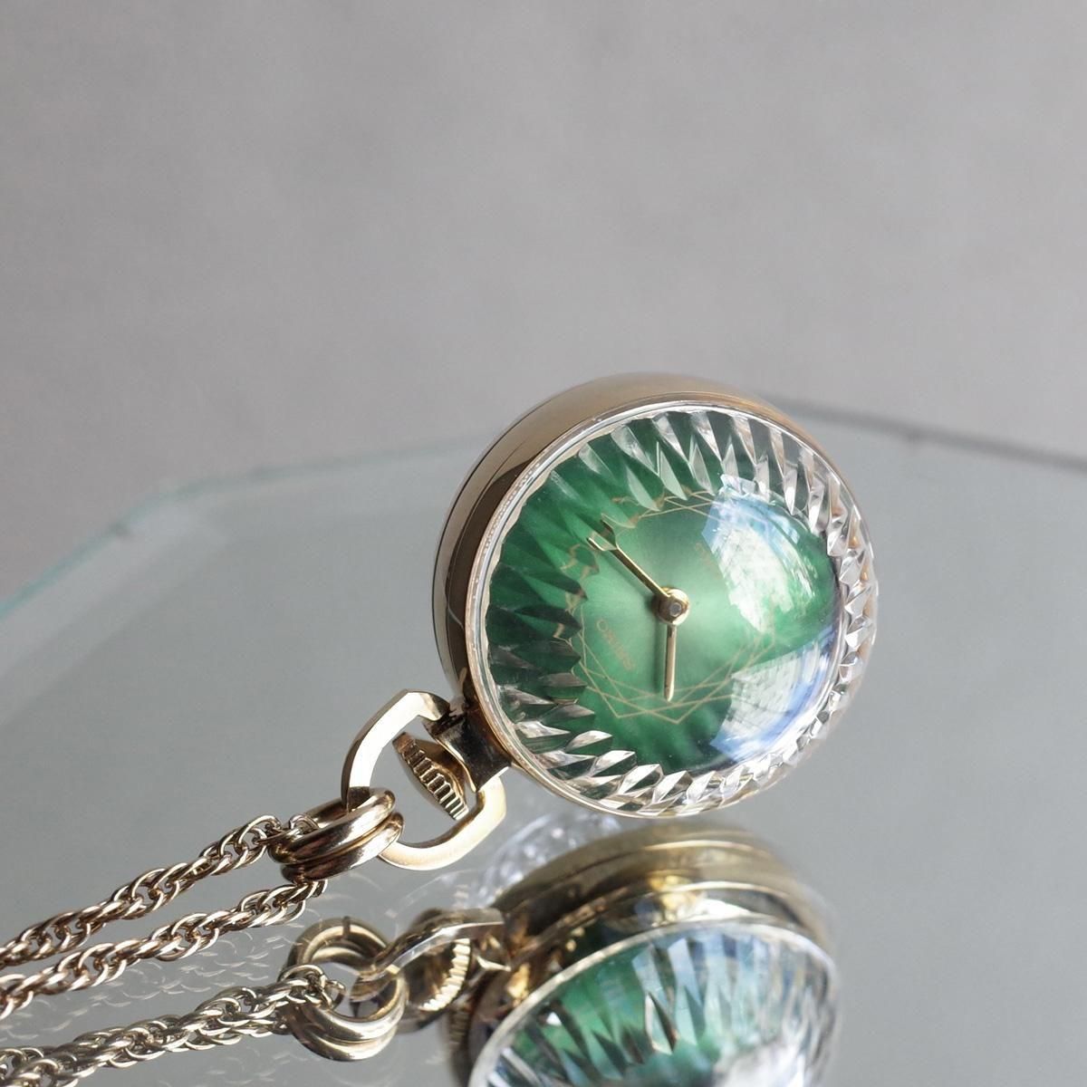 SEIKO セイコーペンダントウォッチ　手巻き　 球体　裏スケルトン SEIKO（セイコー）Pendant Watch 球体 パープル文字盤 裏面