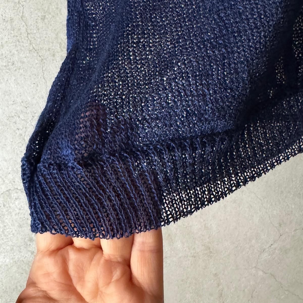 suzuki takayuki knitted t-shirtʥ業 ˥åƥTġInk blue