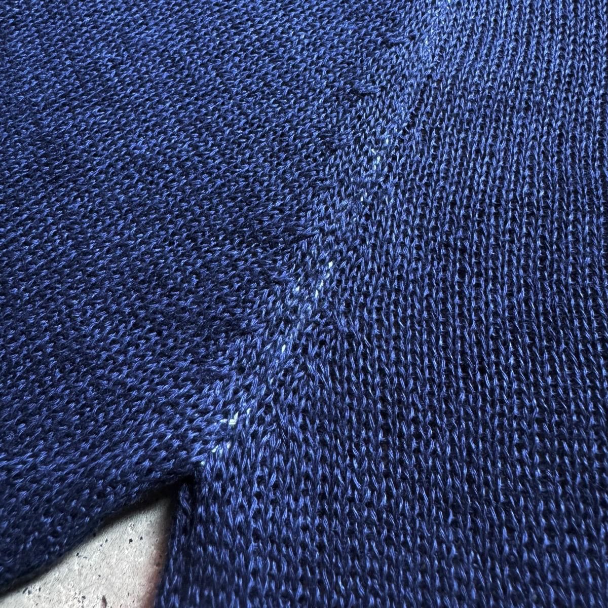 suzuki takayuki knitted t-shirtʥ業 ˥åƥTġInk blue