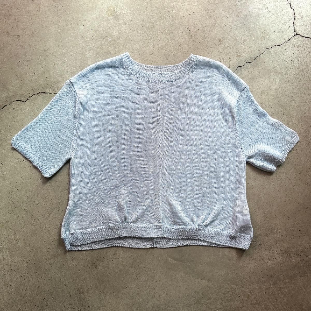 suzuki takayuki knitted t-shirtʥ業 ˥åƥTġFountain blue