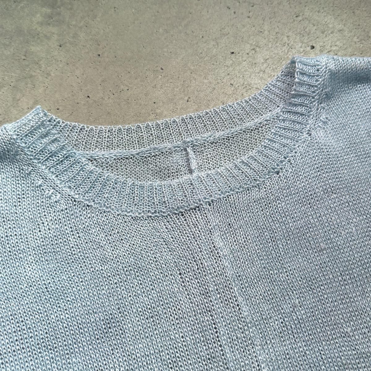 suzuki takayuki knitted t-shirtʥ業 ˥åƥTġFountain blue