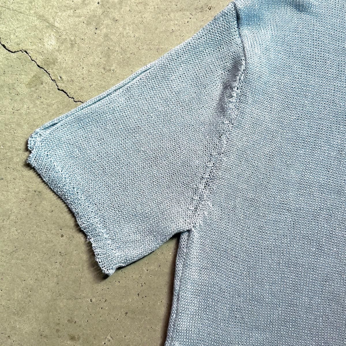 suzuki takayuki knitted t-shirtʥ業 ˥åƥTġFountain blue
