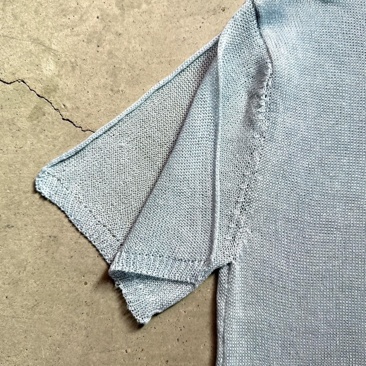 suzuki takayuki knitted t-shirtʥ業 ˥åƥTġFountain blue