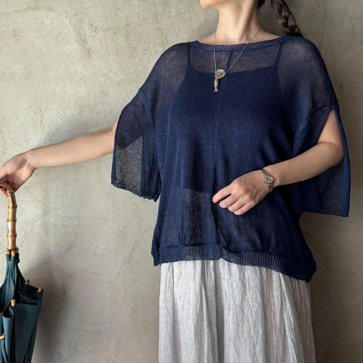<img class='new_mark_img1' src='https://img.shop-pro.jp/img/new/icons38.gif' style='border:none;display:inline;margin:0px;padding:0px;width:auto;' />30%OFFsuzuki takayuki knitted t-shirtʥ業 ˥åƥTġFountain blue