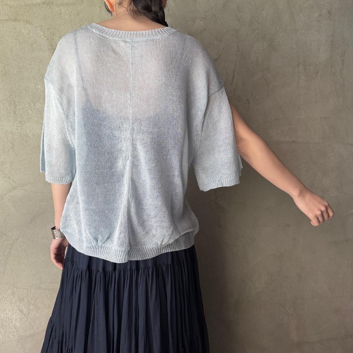suzuki takayuki knitted t-shirtʥ業 ˥åƥTġFountain blue