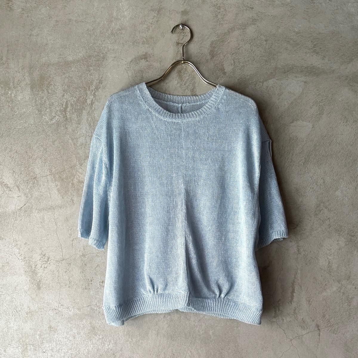 suzuki takayuki knitted t-shirtʥ業 ˥åƥTġFountain blue