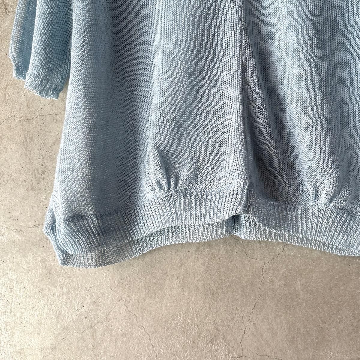 suzuki takayuki knitted t-shirtʥ業 ˥åƥTġFountain blue