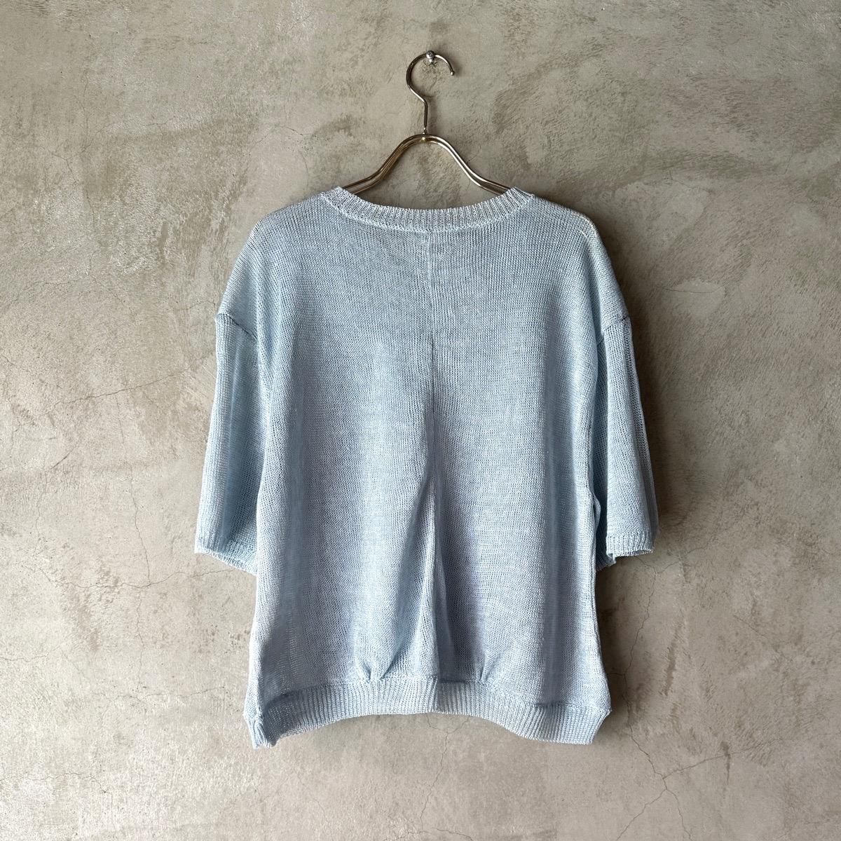 suzuki takayuki knitted t-shirtʥ業 ˥åƥTġFountain blue