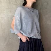 suzuki takayuki knitted t-shirtʥ業 ˥åƥTġFountain blue