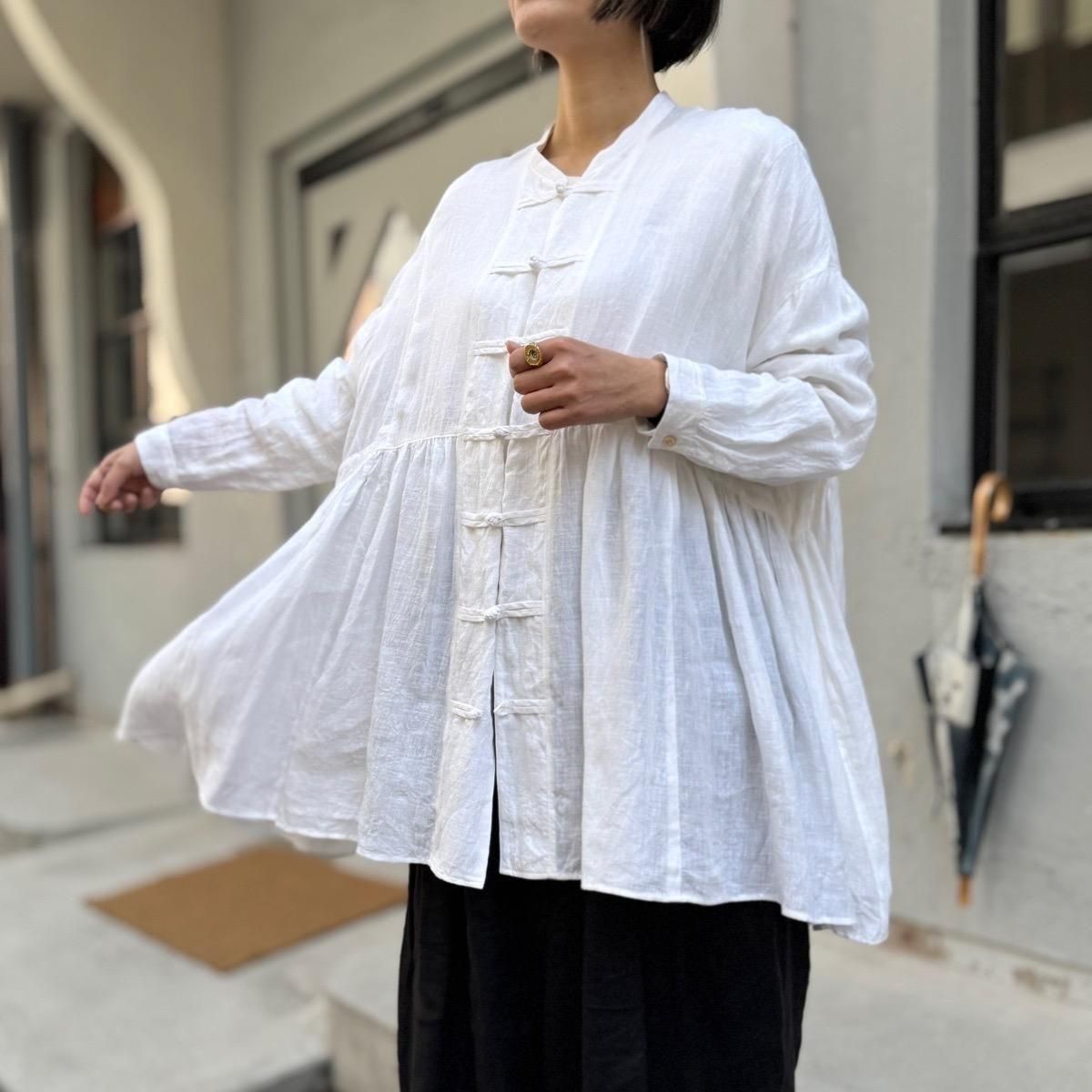 suzuki takayuki chinese knot blouseʥ業 㥤ˡΥåȥ֥饦Off white