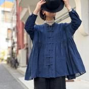 <img class='new_mark_img1' src='https://img.shop-pro.jp/img/new/icons13.gif' style='border:none;display:inline;margin:0px;padding:0px;width:auto;' />suzuki takayuki chinese knot blouseʥ業 㥤ˡΥåȥ֥饦Dark navy