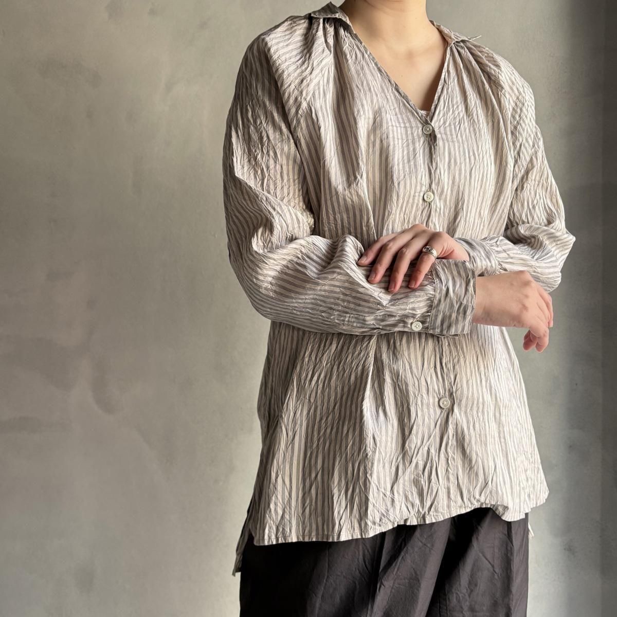 CHRISTIAN PEAU CP GN BLOUSEʥꥹ ݡ ֥饦NAVY STRIPE