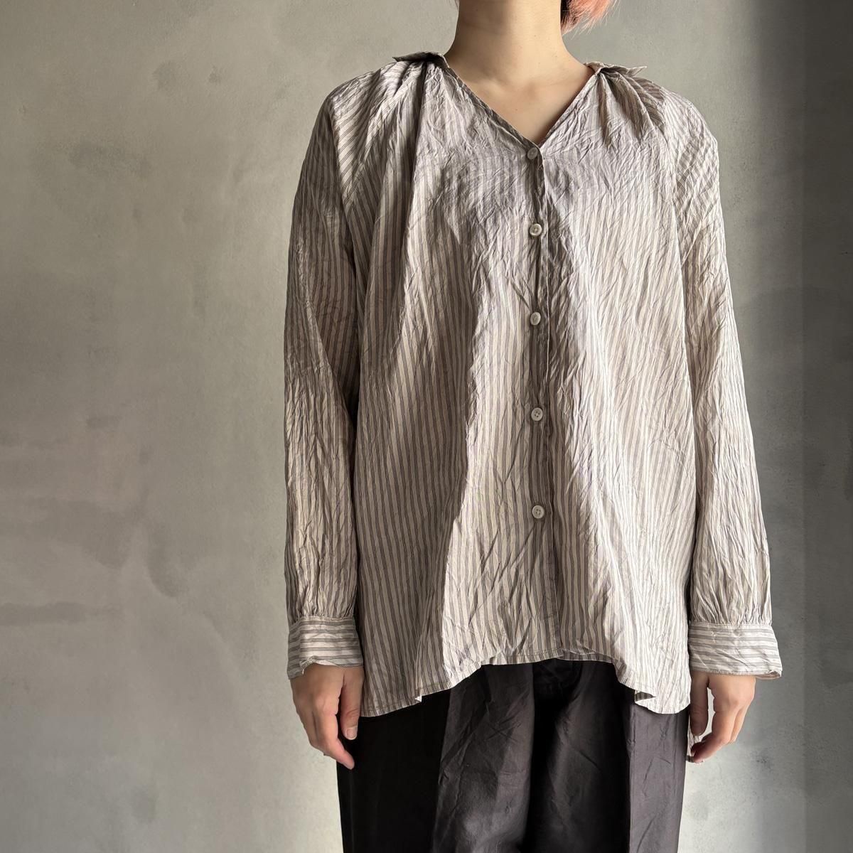 CHRISTIAN PEAU CP GN BLOUSEʥꥹ ݡ ֥饦NAVY STRIPE