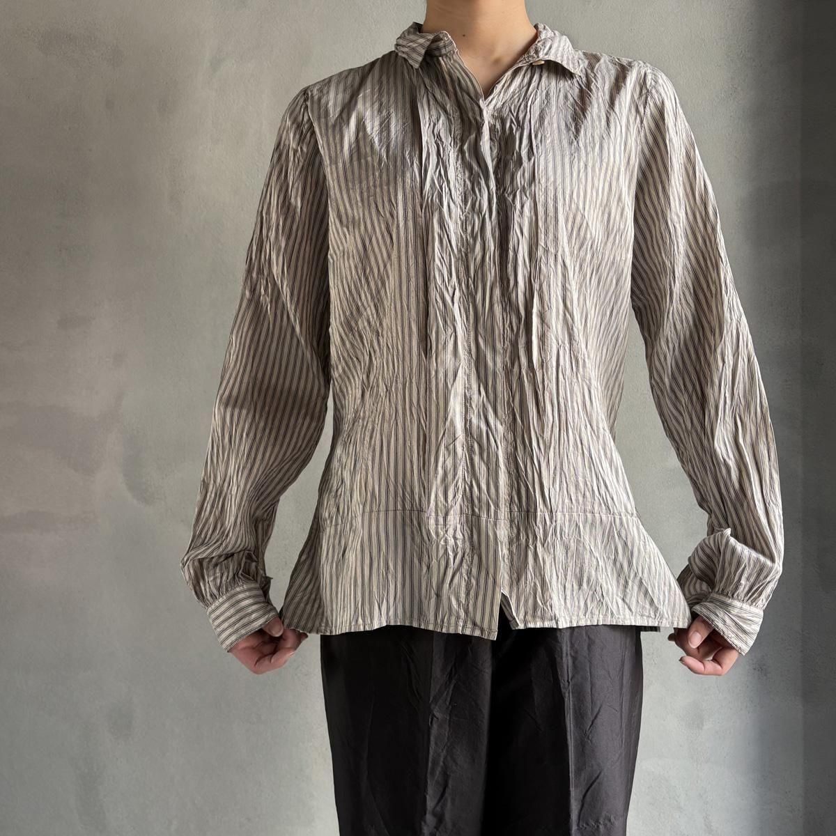 CHRISTIAN PEAU CP FP BLOUSE 001ʥꥹ ݡ ֥饦NAVY STRIPE