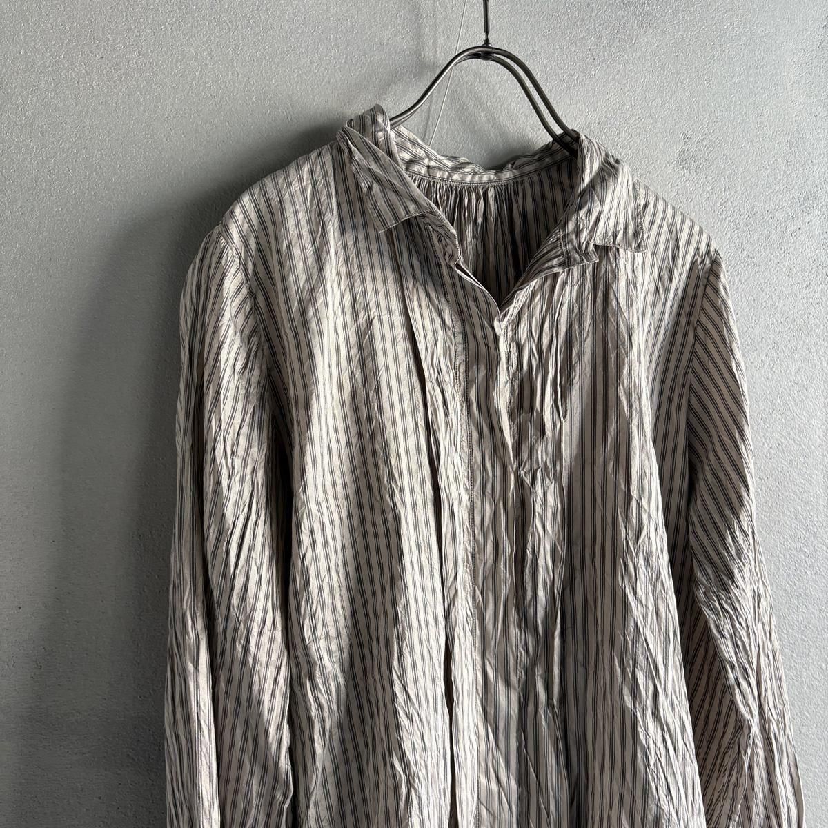 CHRISTIAN PEAU CP FP BLOUSE 001ʥꥹ ݡ ֥饦NAVY STRIPE