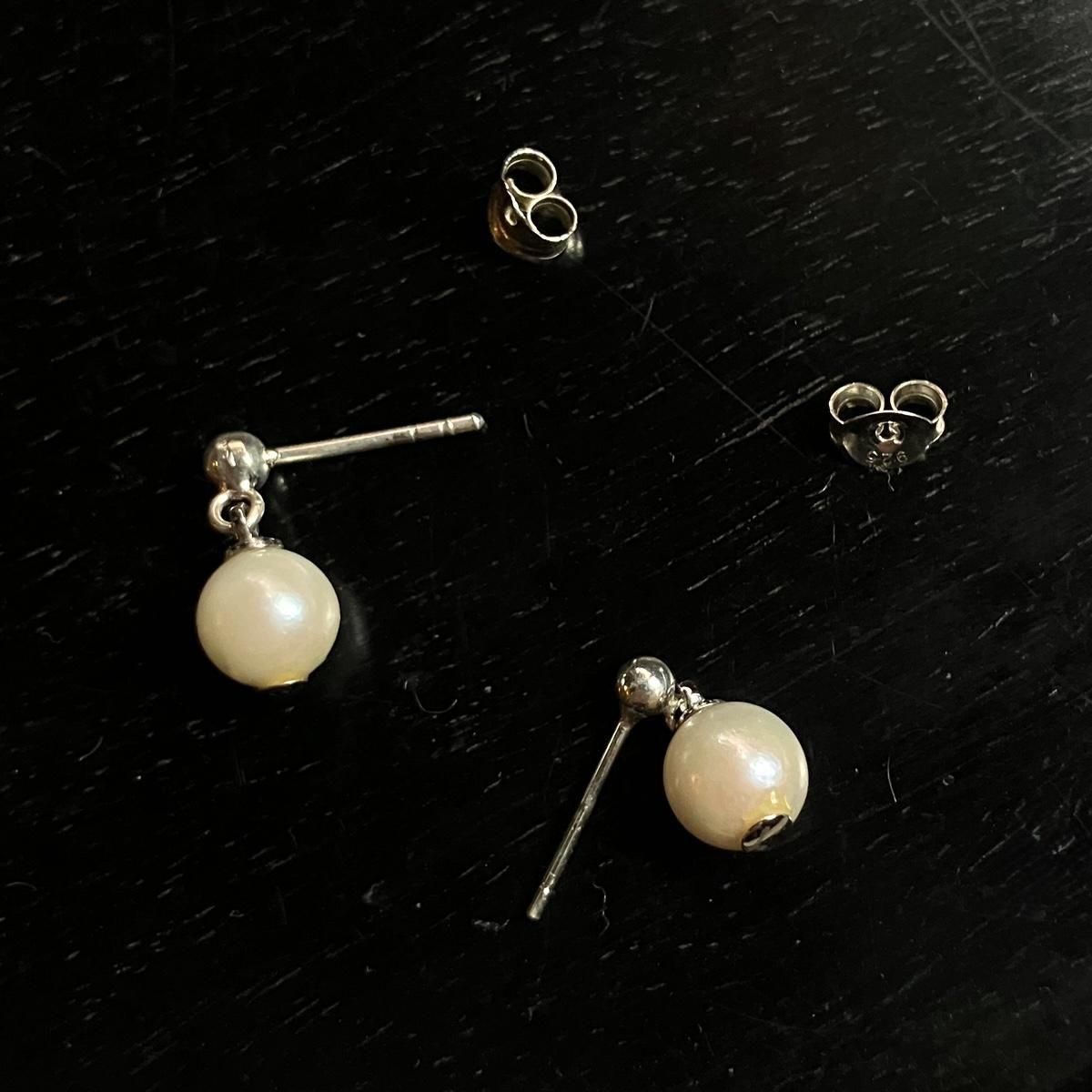 ơ С ѡ 󥰥ԥSilver Pearl Earrings
