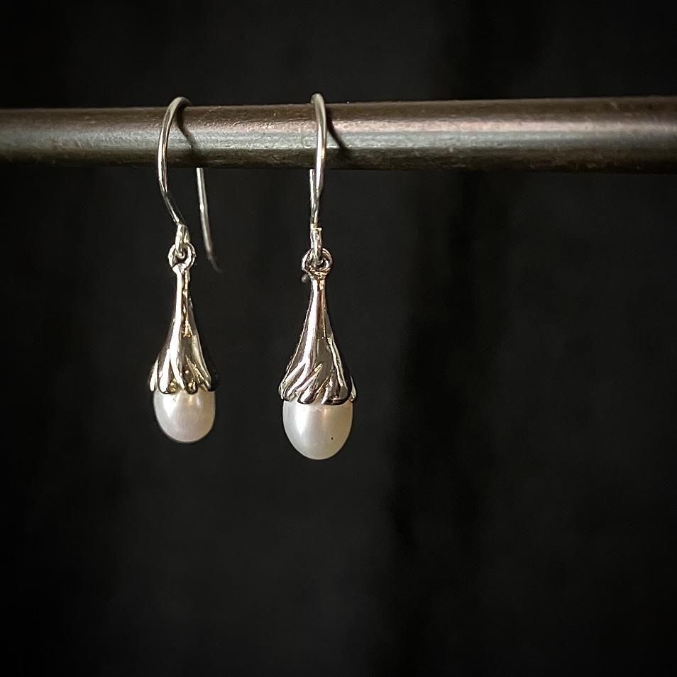 ơ С øѡ 󥰥ԥSilver Freshwater Pearl Earrings